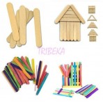 BETE LEMN COLORATE MARI - SET 60