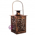 FELINAR METALIC PENTRU LUMANARE PASTILA - BRONZ PATINAT