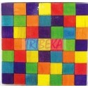CUBURI DIN LEMN NATUR COLORATE - SET 49 BUC