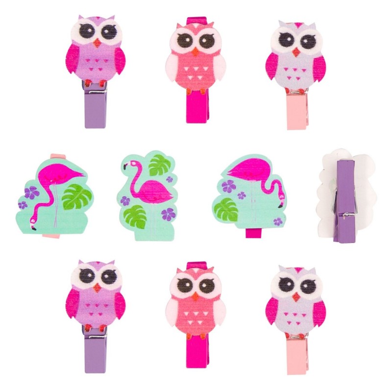 CARLIGE LEMN CU BUFNITE SI FLAMINGO - SET 10 CARLIGE LEMN CU BUFNITE SI FLAMINGO - SET 10