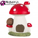 DECORATIUNE CERAMICA - CASUTA ARICIULUI IN CIUPERCUTA 24x20x36cm