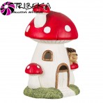 DECORATIUNE CERAMICA - CASUTA ARICIULUI IN CIUPERCUTA 24x20x36cm