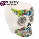 SCRUMIERA CERAMICA CAP DE SCHELET - DIA DE LOS MUERTOS - 13x13x13 CM