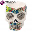 SCRUMIERA CERAMICA CAP DE SCHELET - DIA DE LOS MUERTOS - 13x13x13 CM