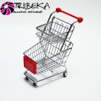 REPLICA - MINI CARUCIOR DUBLU DE CUMPARATURI METALIC