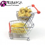 REPLICA - MINI CARUCIOR DUBLU DE CUMPARATURI METALIC