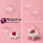 GLOBURI STEA TRANSPARENTE PERSONALIZABILE DIN PLASTIC - SET 4