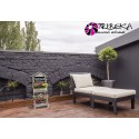 SUPORT GHIVECI DIN LEMN CU 2 NIVELURI SI TABLA DE SCRIS 36x29x80cm