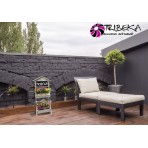 SUPORT GHIVECI DIN LEMN CU 2 NIVELURI SI TABLA DE SCRIS 36x29x80cm