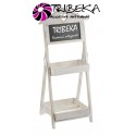 SUPORT GHIVECI DIN LEMN CU 2 NIVELURI SI TABLA DE SCRIS 36x29x80cm