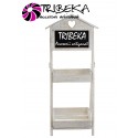 SUPORT GHIVECI DIN LEMN CU 2 NIVELURI SI TABLA DE SCRIS 36x29x80cm